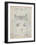 PP142- Antique Grid Parchment Football Board Game Patent Poster-Cole Borders-Framed Giclee Print