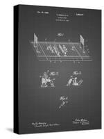 PP142- Black Grid Football Board Game Patent Poster-Cole Borders-Stretched Canvas