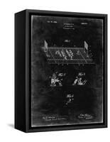 PP142- Black Grunge Football Board Game Patent Poster-Cole Borders-Framed Stretched Canvas