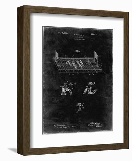 PP142- Black Grunge Football Board Game Patent Poster-Cole Borders-Framed Giclee Print