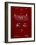 PP142- Burgundy Football Board Game Patent Poster-Cole Borders-Framed Giclee Print