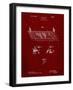 PP142- Burgundy Football Board Game Patent Poster-Cole Borders-Framed Giclee Print