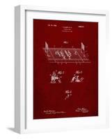 PP142- Burgundy Football Board Game Patent Poster-Cole Borders-Framed Giclee Print