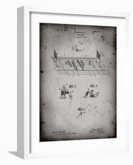 PP142- Faded Grey Football Board Game Patent Poster-Cole Borders-Framed Giclee Print