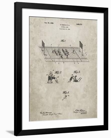 PP142- Sandstone Football Board Game Patent Poster-Cole Borders-Framed Giclee Print