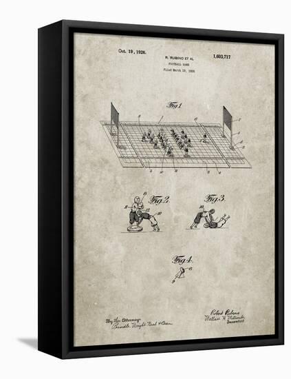 PP142- Sandstone Football Board Game Patent Poster-Cole Borders-Framed Stretched Canvas