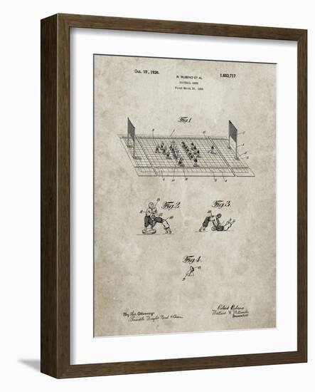 PP142- Sandstone Football Board Game Patent Poster-Cole Borders-Framed Giclee Print