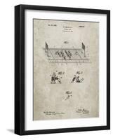 PP142- Sandstone Football Board Game Patent Poster-Cole Borders-Framed Giclee Print