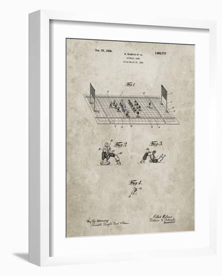 PP142- Sandstone Football Board Game Patent Poster-Cole Borders-Framed Giclee Print