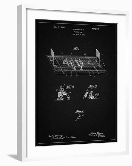 PP142- Vintage Black Football Board Game Patent Poster-Cole Borders-Framed Giclee Print