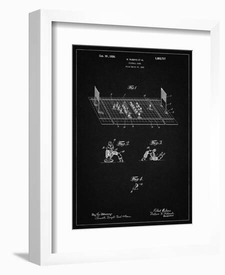 PP142- Vintage Black Football Board Game Patent Poster-Cole Borders-Framed Giclee Print