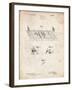 PP142- Vintage Parchment Football Board Game Patent Poster-Cole Borders-Framed Giclee Print