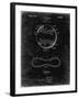 PP143- Black Grunge Baseball Stitching Patent-Cole Borders-Framed Giclee Print