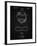 PP143- Vintage Black Baseball Stitching Patent-Cole Borders-Framed Giclee Print