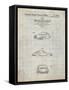PP144- Antique Grid Parchment 1964 Porsche 911  Patent Poster-Cole Borders-Framed Stretched Canvas