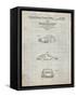 PP144- Antique Grid Parchment 1964 Porsche 911  Patent Poster-Cole Borders-Framed Stretched Canvas