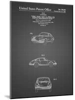 PP144- Black Grid 1964 Porsche 911  Patent Poster-Cole Borders-Mounted Giclee Print