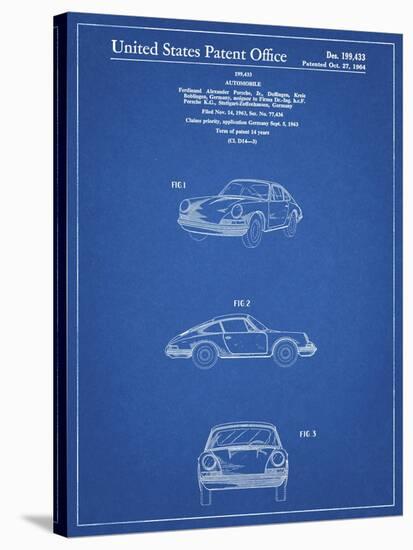 PP144- Blueprint 1964 Porsche 911  Patent Poster-Cole Borders-Stretched Canvas