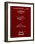 PP144- Burgundy 1964 Porsche 911  Patent Poster-Cole Borders-Framed Giclee Print