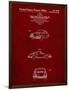 PP144- Burgundy 1964 Porsche 911  Patent Poster-Cole Borders-Framed Premium Giclee Print