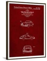 PP144- Burgundy 1964 Porsche 911  Patent Poster-Cole Borders-Framed Premium Giclee Print