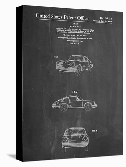 PP144- Chalkboard 1964 Porsche 911  Patent Poster-Cole Borders-Stretched Canvas