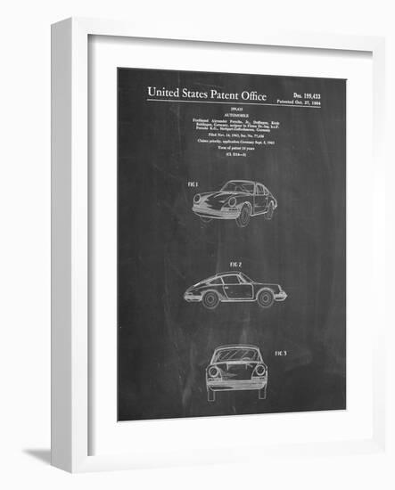 PP144- Chalkboard 1964 Porsche 911  Patent Poster-Cole Borders-Framed Giclee Print