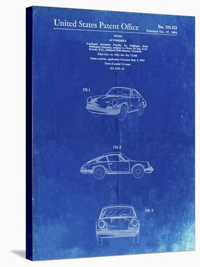 PP144- Faded Blueprint 1964 Porsche 911  Patent Poster-Cole Borders-Stretched Canvas