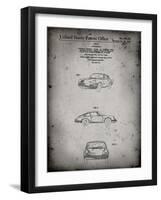 PP144- Faded Grey 1964 Porsche 911  Patent Poster-Cole Borders-Framed Giclee Print