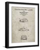PP144- Sandstone 1964 Porsche 911  Patent Poster-Cole Borders-Framed Giclee Print