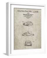 PP144- Sandstone 1964 Porsche 911  Patent Poster-Cole Borders-Framed Giclee Print