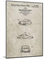 PP144- Sandstone 1964 Porsche 911  Patent Poster-Cole Borders-Mounted Giclee Print