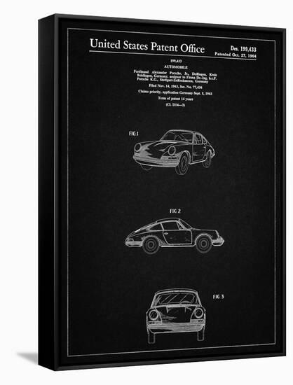 PP144- Vintage Black 1964 Porsche 911  Patent Poster-Cole Borders-Framed Stretched Canvas