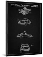 PP144- Vintage Black 1964 Porsche 911  Patent Poster-Cole Borders-Mounted Giclee Print