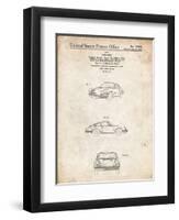 PP144- Vintage Parchment 1964 Porsche 911  Patent Poster-Cole Borders-Framed Giclee Print