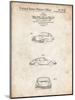 PP144- Vintage Parchment 1964 Porsche 911  Patent Poster-Cole Borders-Mounted Giclee Print