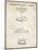 PP144- Vintage Parchment 1964 Porsche 911  Patent Poster-Cole Borders-Mounted Giclee Print