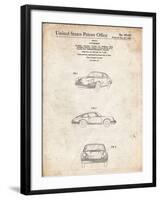 PP144- Vintage Parchment 1964 Porsche 911  Patent Poster-Cole Borders-Framed Giclee Print