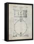 PP147- Antique Grid Parchment Slingerland Snare Drum Patent Poster-Cole Borders-Framed Stretched Canvas