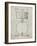 PP147- Antique Grid Parchment Slingerland Snare Drum Patent Poster-Cole Borders-Framed Giclee Print