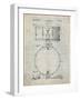 PP147- Antique Grid Parchment Slingerland Snare Drum Patent Poster-Cole Borders-Framed Giclee Print