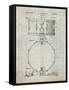 PP147- Antique Grid Parchment Slingerland Snare Drum Patent Poster-Cole Borders-Framed Stretched Canvas