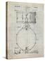 PP147- Antique Grid Parchment Slingerland Snare Drum Patent Poster-Cole Borders-Stretched Canvas