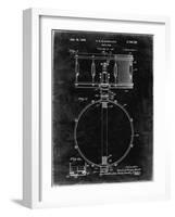 PP147- Black Grunge Slingerland Snare Drum Patent Poster-Cole Borders-Framed Giclee Print