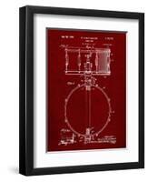 PP147- Burgundy Slingerland Snare Drum Patent Poster-Cole Borders-Framed Giclee Print