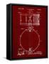 PP147- Burgundy Slingerland Snare Drum Patent Poster-Cole Borders-Framed Stretched Canvas