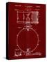 PP147- Burgundy Slingerland Snare Drum Patent Poster-Cole Borders-Stretched Canvas