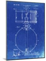 PP147- Faded Blueprint Slingerland Snare Drum Patent Poster-Cole Borders-Mounted Giclee Print