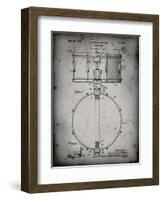 PP147- Faded Grey Slingerland Snare Drum Patent Poster-Cole Borders-Framed Giclee Print