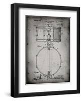 PP147- Faded Grey Slingerland Snare Drum Patent Poster-Cole Borders-Framed Giclee Print